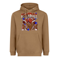 Toasted Coconut American Football Mom Heavyweight Hoodie - NancyCooperArtShop