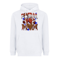 White American Football Mom Heavyweight Hoodie - NancyCooperArtShop