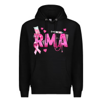 Black breast cancer rma registered medical assistant Premium Hoodie - texasbilliewilder