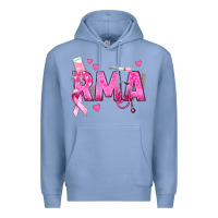 Colony Blue breast cancer rma registered medical assistant Premium Hoodie - texasbilliewilder