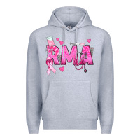 Heather Grey breast cancer rma registered medical assistant Premium Hoodie - texasbilliewilder