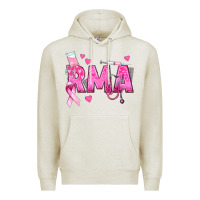 Oatmeal Heather breast cancer rma registered medical assistant Premium Hoodie - texasbilliewilder