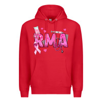 Red breast cancer rma registered medical assistant Premium Hoodie - texasbilliewilder