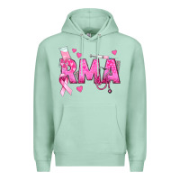 Seafoam breast cancer rma registered medical assistant Premium Hoodie - texasbilliewilder