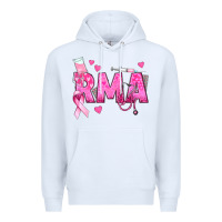 White breast cancer rma registered medical assistant Premium Hoodie - texasbilliewilder