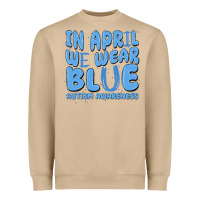 Mushroom in april we wear blue autism awareness Heavyweight Sweatshirt - MaliasSmallBusiness