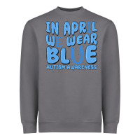 Storm in april we wear blue autism awareness Heavyweight Sweatshirt - MaliasSmallBusiness
