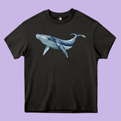Humpback Whale Heavy Core Tee Designed By Barkaloodesign