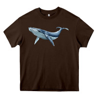 Chocolate Brown humpback whale Heavy Core Tee - BarkalooDesign