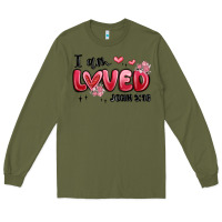 Army Green i am loved john 3 16 Long Sleeve Tee - MaliasSmallBusiness
