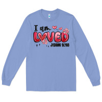 Colony Blue i am loved john 3 16 Long Sleeve Tee - MaliasSmallBusiness
