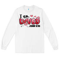 White i am loved john 3 16 Long Sleeve Tee - MaliasSmallBusiness