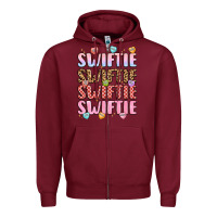 Burgundy swiftie Zipper Hoodie - LillyAllenDesigns