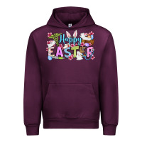 Mauve Wine Happy Easter Nurse Urban Hoodie - OliviaCreatesArt
