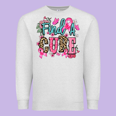 Find A Cure Premium Sweatshirt Designed By Nancycooperartshop