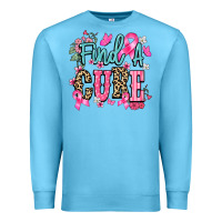 Ocean Blue find a cure Premium Sweatshirt - NancyCooperArtShop