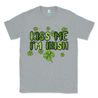 Heather Grey kiss me i'm irish Classic Tee - MaliasSmallBusiness