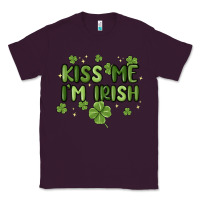 Plum kiss me i'm irish Classic Tee - MaliasSmallBusiness