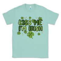 Seafoam kiss me i'm irish Classic Tee - MaliasSmallBusiness
