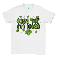 White kiss me i'm irish Classic Tee - MaliasSmallBusiness
