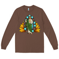 Chestnut san judas gemstone sunflower Long Sleeve Tee - JahusDesignShop