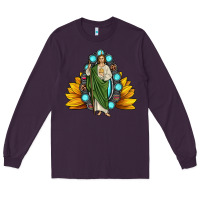 Plum san judas gemstone sunflower Long Sleeve Tee - JahusDesignShop