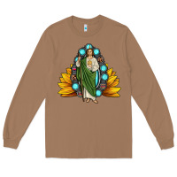 Toasted Coconut san judas gemstone sunflower Long Sleeve Tee - JahusDesignShop