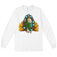 White san judas gemstone sunflower Long Sleeve Tee - JahusDesignShop