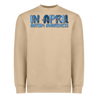 Mushroom in april we wear blue autism awareness Heavyweight Sweatshirt - MaliasSmallBusiness