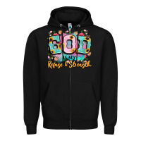 Black god is my refuge and strength Zipper Hoodie - LillyAllenDesigns