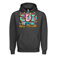 Charcoal Heather god is my refuge and strength Zipper Hoodie - LillyAllenDesigns