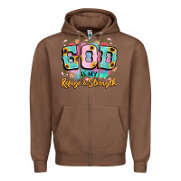 Chestnut god is my refuge and strength Zipper Hoodie - LillyAllenDesigns