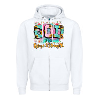 White god is my refuge and strength Zipper Hoodie - LillyAllenDesigns