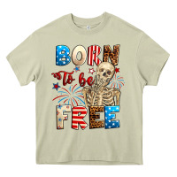 Mossy Born to be free with skeleton 4th of july Heavy Core Tee - Neo Western