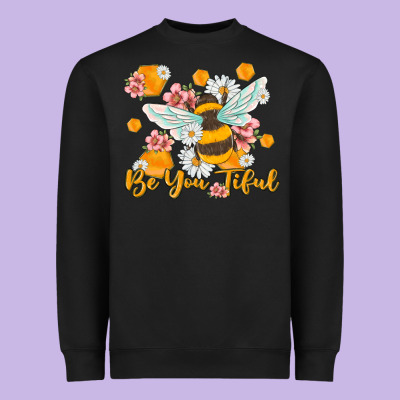 Be You Tiful Heavyweight Sweatshirt Designed By Maliassmallbusiness