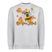 Heather Grey be you tiful Heavyweight Sweatshirt - MaliasSmallBusiness