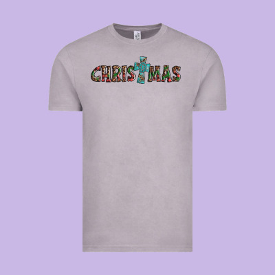 Christmas Cross Vintage Tee Designed By Adodesignshop