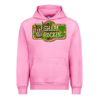 Fuchsia Pink Shamrockin' St. Patrick's Day Urban Hoodie - OliviaCreatesArt