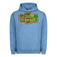 Pigment Pebble Blue Shamrockin' St. Patrick's Day Urban Hoodie - OliviaCreatesArt