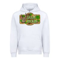 White Shamrockin' St. Patrick's Day Urban Hoodie - OliviaCreatesArt