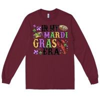 Burgundy in my mardi gras era Long Sleeve Tee - MaliasSmallBusiness