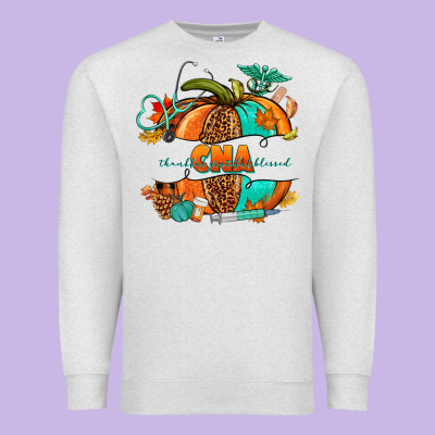 Cna Pumpkin Nurse Premium Sweatshirt Designed By Nancycooperartshop