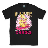 Black i'm just here for the chicks Classic Tee - MaliasSmallBusiness