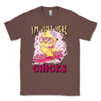 Chestnut i'm just here for the chicks Classic Tee - MaliasSmallBusiness