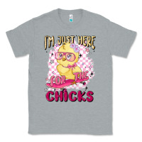 Heather Grey i'm just here for the chicks Classic Tee - MaliasSmallBusiness