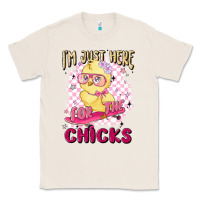 Natural i'm just here for the chicks Classic Tee - MaliasSmallBusiness
