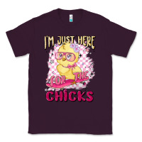 Plum i'm just here for the chicks Classic Tee - MaliasSmallBusiness