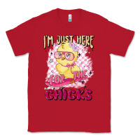 Red i'm just here for the chicks Classic Tee - MaliasSmallBusiness