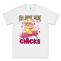White i'm just here for the chicks Classic Tee - MaliasSmallBusiness