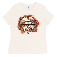 Bone baseball lips Ladies Tee - Zillion Design Studio